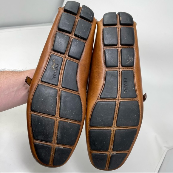 Prada shoes loafers belt leather driving shoes slip on in size 11 - Picture 5 of 16